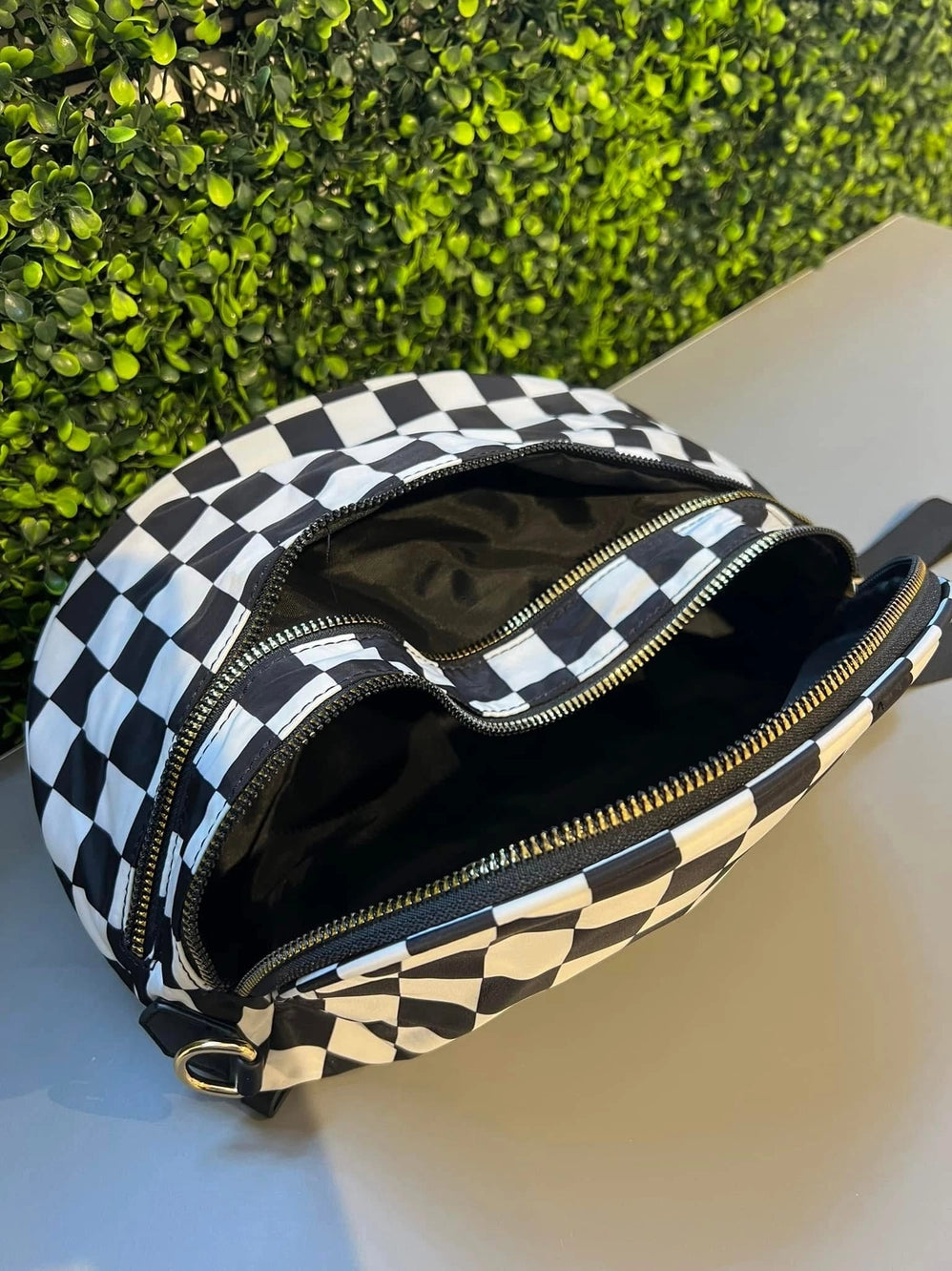 Oversized Double Zip Crossbody Bag