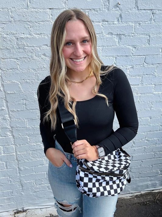 Oversized Double Zip Crossbody Bag