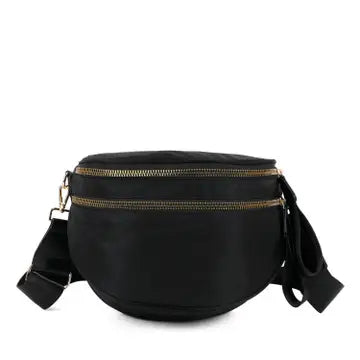 Oversized Double Zip Crossbody Bag