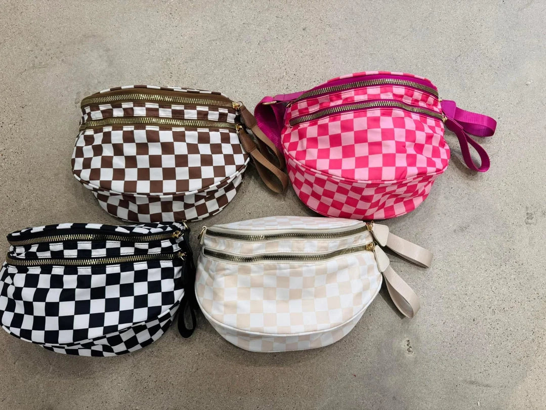 Oversized Double Zip Crossbody Bag