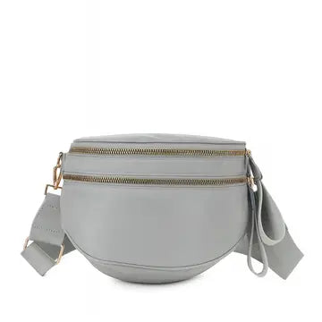 Oversized Double Zip Crossbody Bag