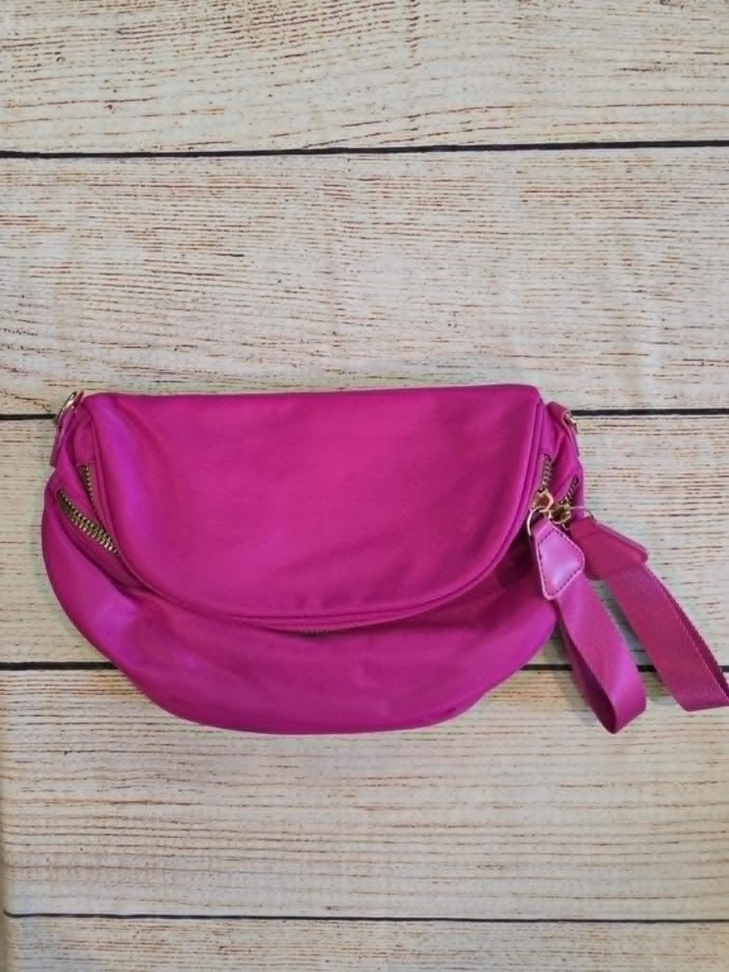 Oversized Double Zip Crossbody Bag