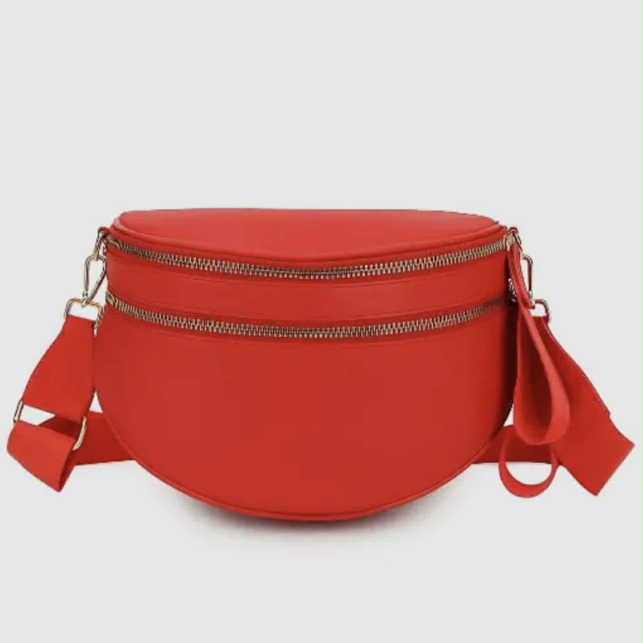 Oversized Double Zip Crossbody Bag